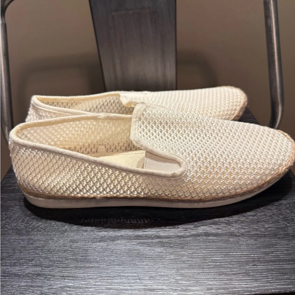 Esprit Women Shoes Espadrille Loafer Slip On Flat Cream Shoes Size 8.5M